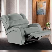 Poltrona Do Papai Reclinável Napoli Power Touch Usb Pu Fh1 Cinza - 8