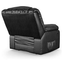 Poltrona Do Papai Reclinável Melim Elétrica Led Massagem Pu Preto Brilho Fh1 - 3