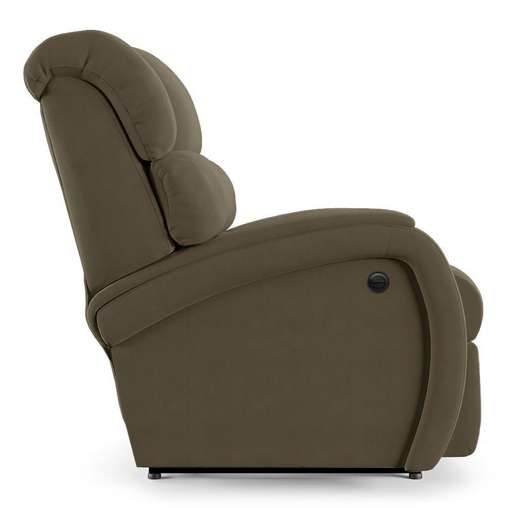 Poltrona Do Papai Reclinável Napoli Controle Power Elétrico Veludo Capuccino Fh1 - 2