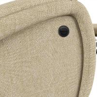 Poltrona Do Papai Reclinável Napoli Controle Power Elétrico Linho Bege Fh1