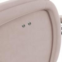 Poltrona Do Papai Reclinável Napoli Power Touch Usb Veludo Rosê Fh1