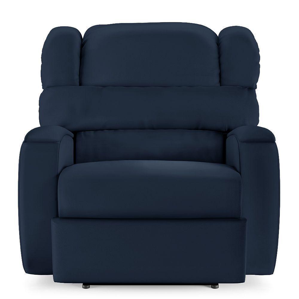 Poltrona Do Papai Reclinável Napoli Controle Power Elétrico Pu Fh1 Azul - 3