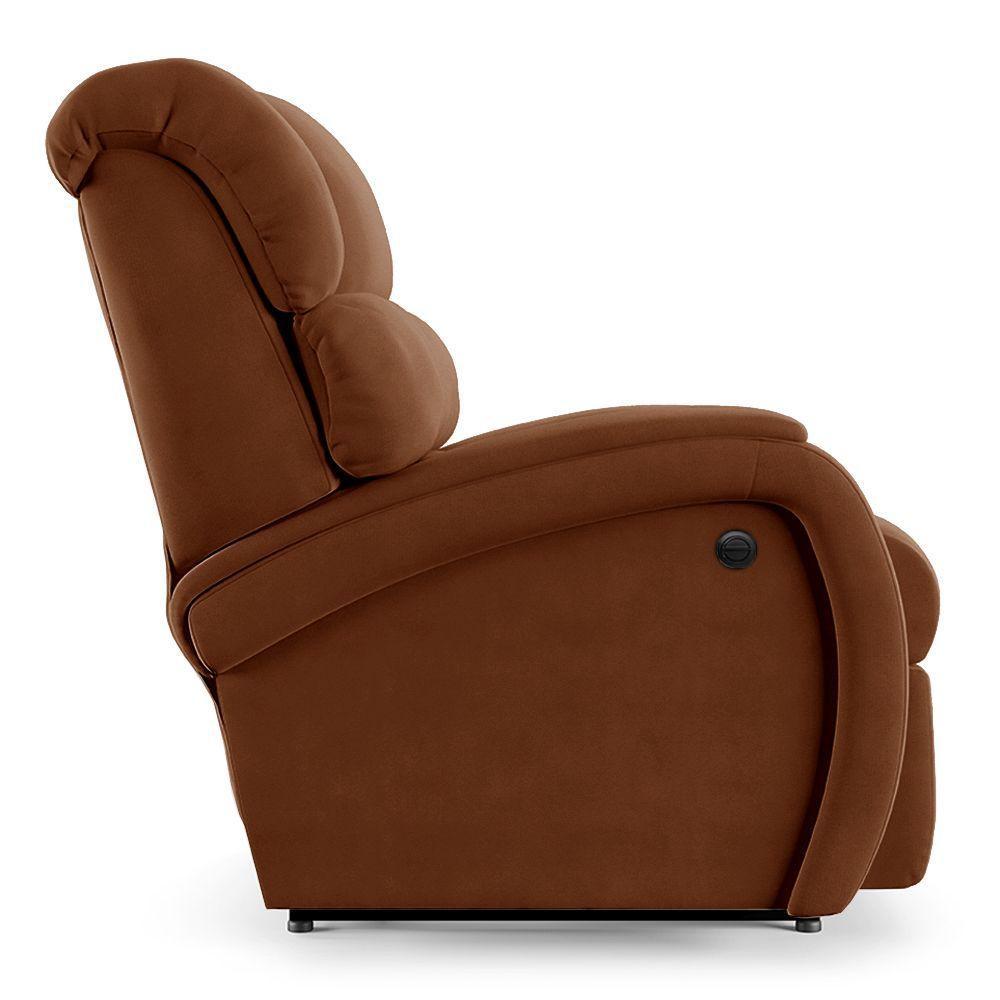 Poltrona Do Papai Reclinável Napoli Controle Power Elétrico Veludo Fh1 Terracota - 2