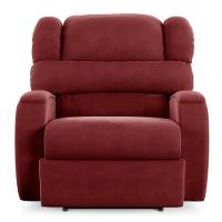 Poltrona Do Papai Reclinável Napoli Controle Power Elétrico Veludo Fh1 Vermelho