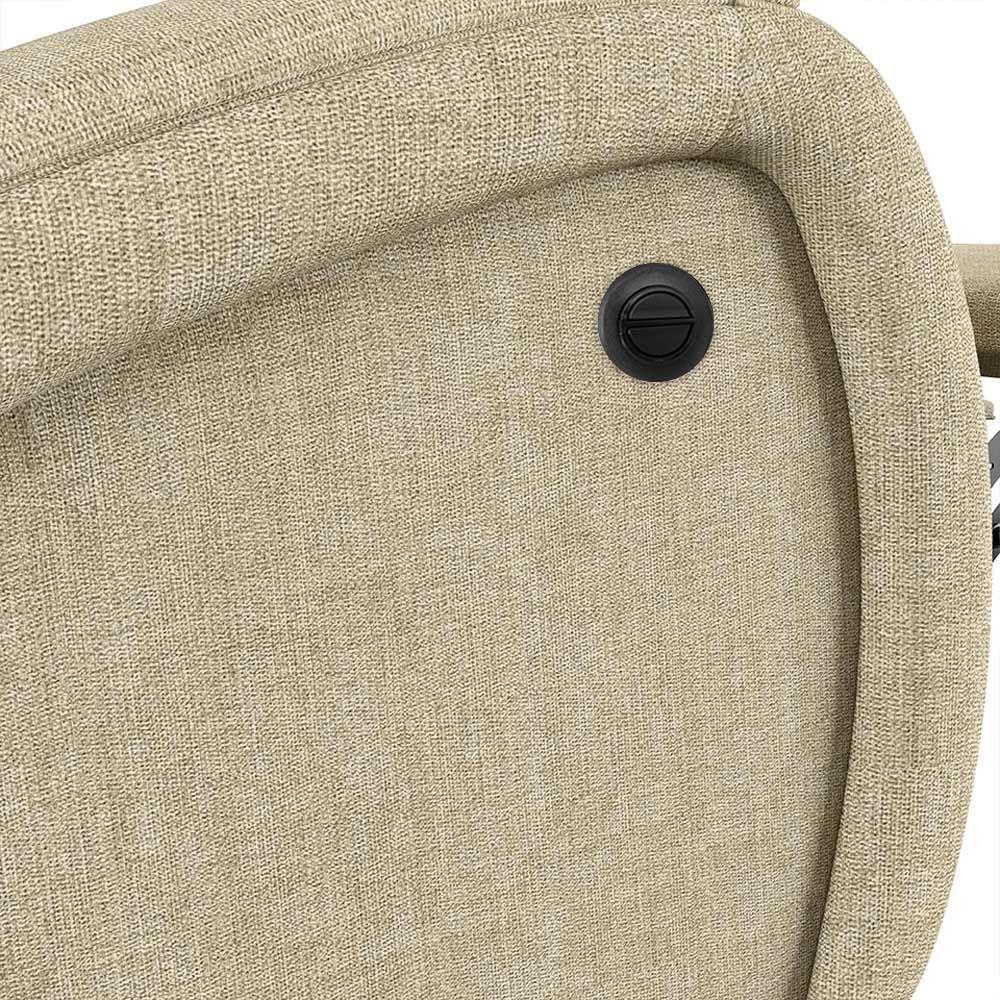 Poltrona Do Papai Reclinável Napoli Controle Power Elétrico Linho Fh1 Bege - 4