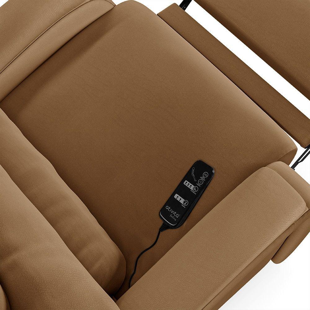 Poltrona Do Papai Reclinável Napoli Power Touch Massagem Pu Caramelo Fh1 - 3