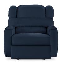 Poltrona Do Papai Reclinável Napoli Controle Power Elétrico Usb Pu Azul Fh1 - 3