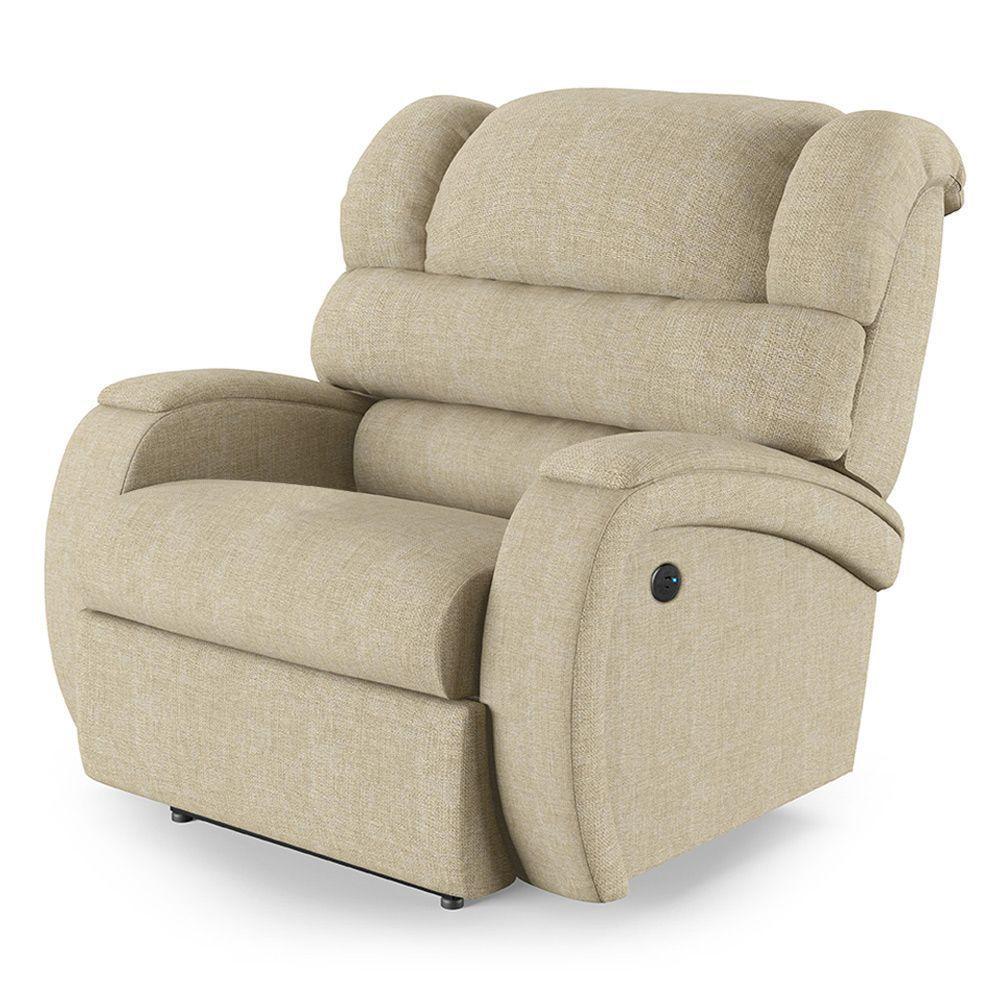 Poltrona Do Papai Reclinável Napoli Controle Power Elétrico Usb Linho Fh1 Bege - 1