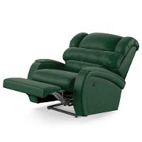 Poltrona Do Papai Reclinável Napoli Controle Power Elétrico Usb Sint Pu Fh1 Verde - 2