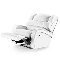 Poltrona Do Papai Reclinável Napoli Controle Power Elétrico Usb Pu Branco Fh1 - 8