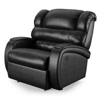 Poltrona Papai Reclinável Napoli Contr Power Elétrico Usb Pu Preto Brilho Fh1 - 1