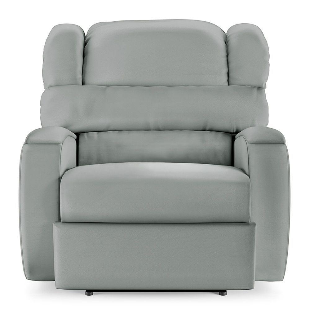 Poltrona Do Papai Reclinável Napoli Controle Power Elétrico Pu Fh1 Cinza - 3