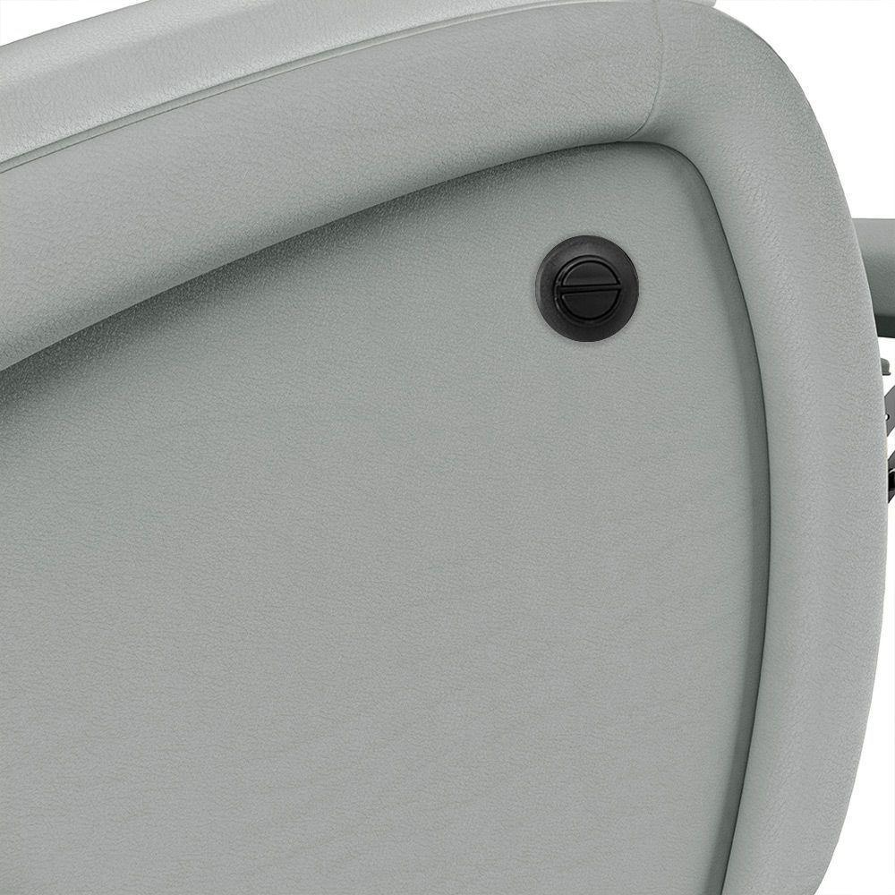 Poltrona Do Papai Reclinável Napoli Controle Power Elétrico Pu Fh1 Cinza - 4