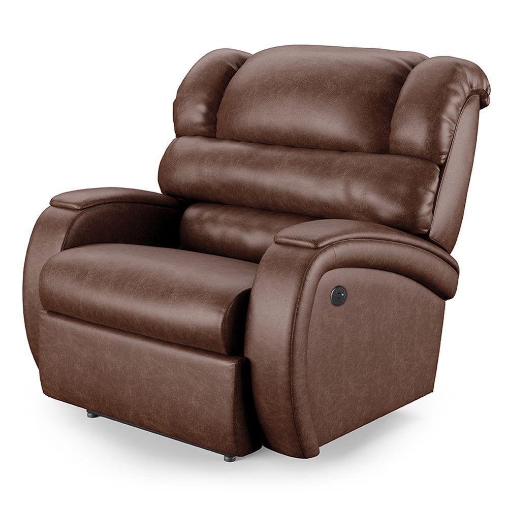 Poltrona Papai Reclinável Napoli Contr Power Elétrico Usb Pu Brilho Fh1 Marrom - 1