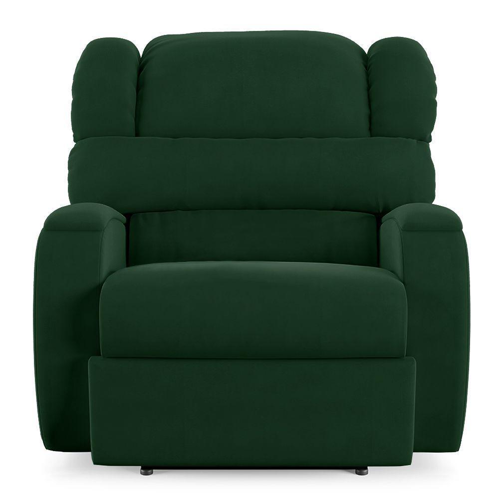 Poltrona Do Papai Reclinável Napoli Controle Power Elétrico Usb Veludo Fh1 Verde - 3