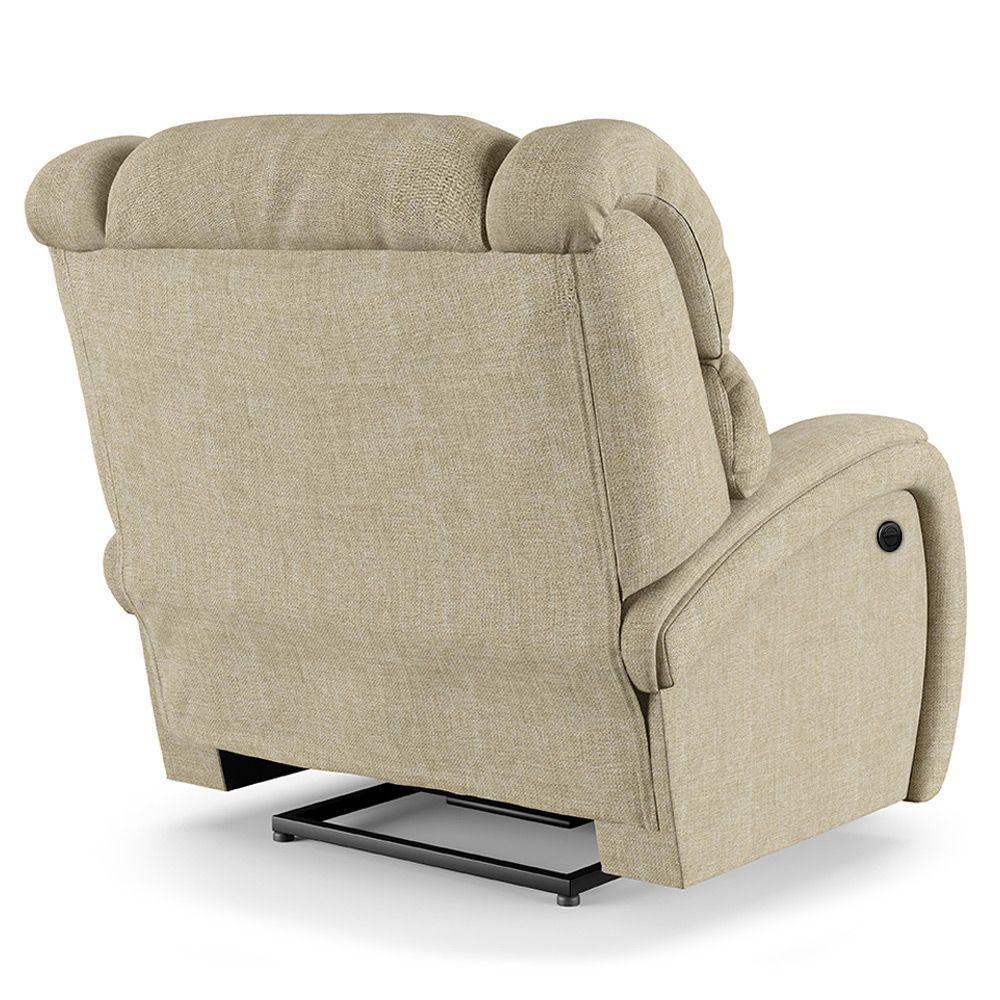 Poltrona Do Papai Reclinável Napoli Controle Power Elétrico Usb Linho Bege Fh1 - 5