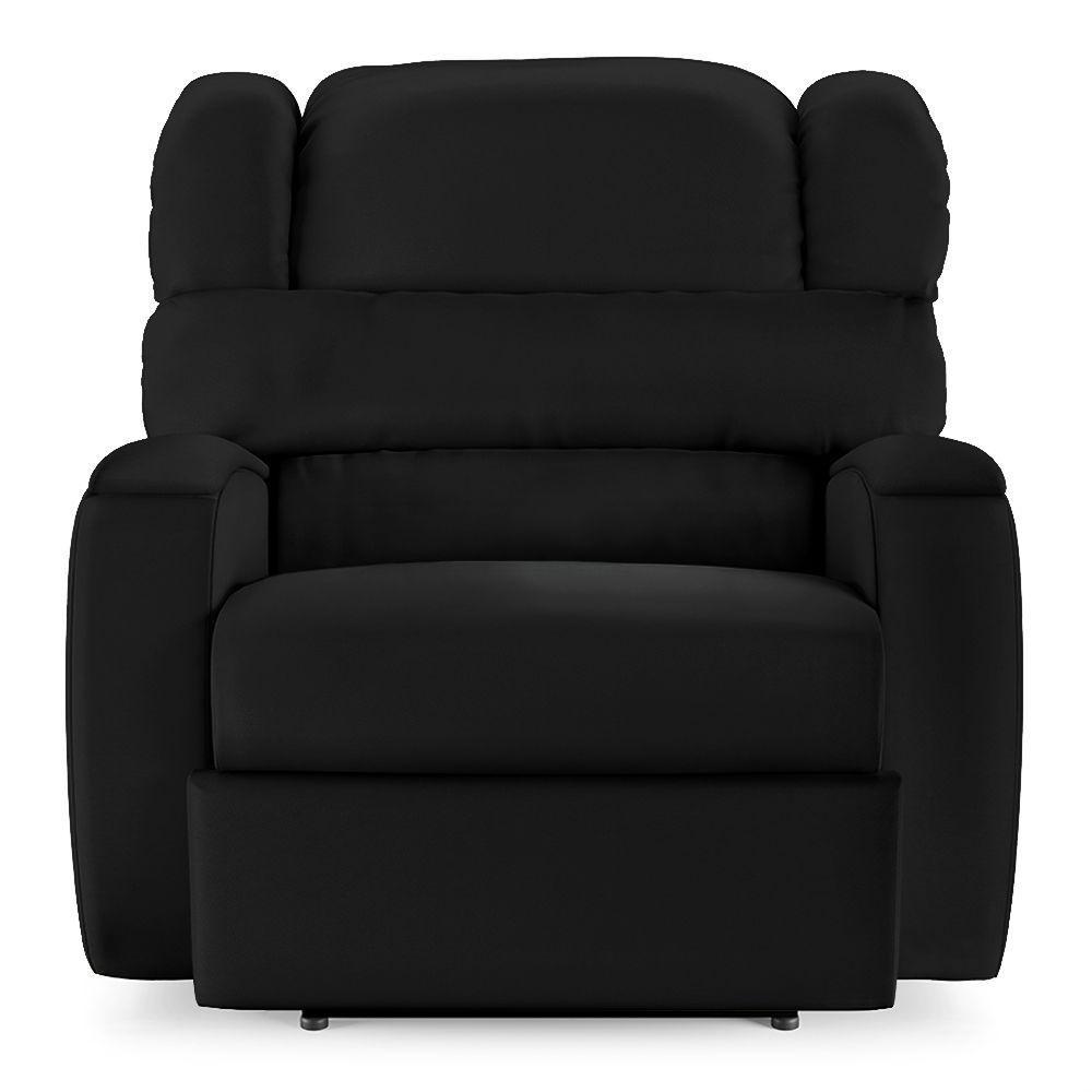 Poltrona Do Papai Reclinável Napoli Controle Power Elétrico Usb Pu Preto Fh1 - 3
