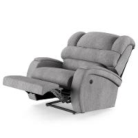 Poltrona Do Papai Reclinável Napoli Controle Power Elétrico Usb Linho Fh1 Cinza - 8