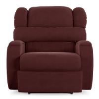 Poltrona Do Papai Reclinável Napoli Elétrica Botão Led Veludo Vinho Fh1 - 3