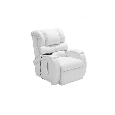 Poltrona Reclinável Motorizada Com Lift Imperial Corino Branco Império Estofados