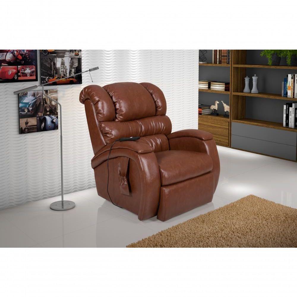 Poltrona Cadeira Reclinável Imperial Para Idoso Motorizada Courissimo Com Massageador Gravidade Zero Pinhão - 7