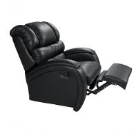 Poltrona Cadeira Reclinável Imperial Zero Wall Massageadora Com Balanço E Giro Corano Império Estofados Preto - 1