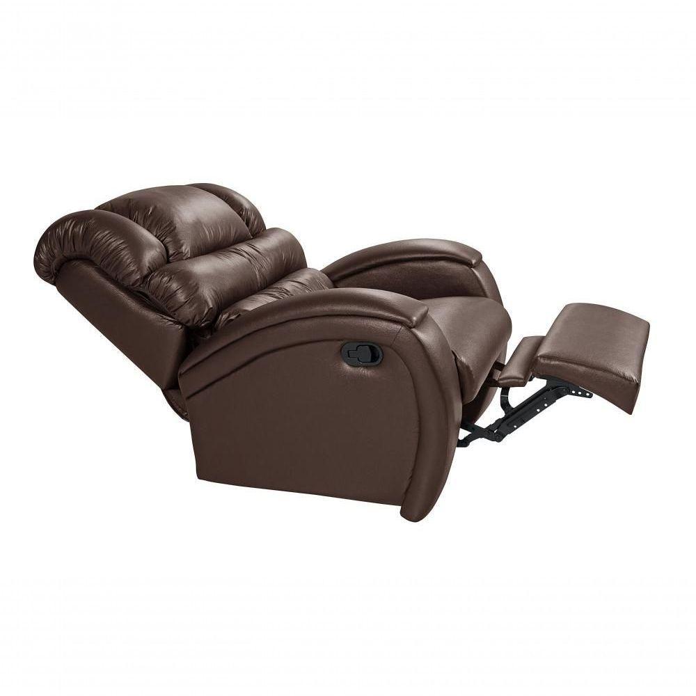 Poltrona Cadeira Reclinável Imperial Zero Wall Massageadora Com Balanço E Giro Corano Império Estofados Marrom - 2