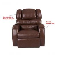 Poltrona Cadeira Reclinável Papai Amamentação Imperial Motorizada Courissimo Gravidade Zero Império Marrom - 6