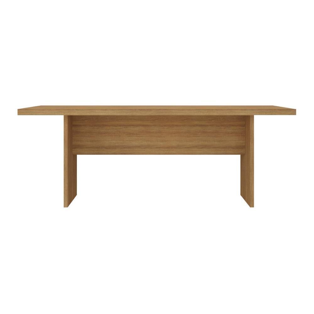 Mesa De Escritório 200cm Para Reunião Com Tampo 30mm Multimóveis CR25281 Amêndoa - 2