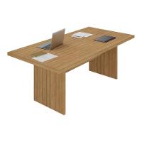 Mesa De Escritório 200cm Para Reunião Com Tampo 30mm Multimóveis CR25281 Amêndoa - 1