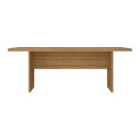 Mesa De Escritório 200cm Para Reunião Com Tampo 30mm Multimóveis CR25281 Amêndoa - 2