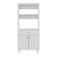 Balcão Multiuso 67,9cm 2 Portas 1 Gaveta Para Forno E Micro-ondas Multimóveis CR20344 Branco - 2