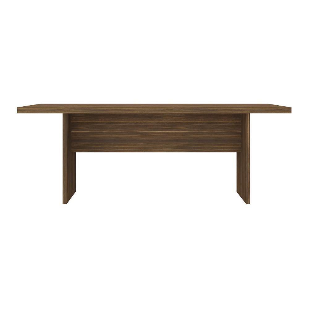 Mesa De Escritório 200cm Para Reunião Com Tampo 30mm Multimóveis CR25281 Nogal - 3