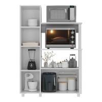 Balcão Multiuso 96,2cm Com Vidro 3 Portas Para Forno E Micro-ondas Multimóveis CR20343 Branco - 3