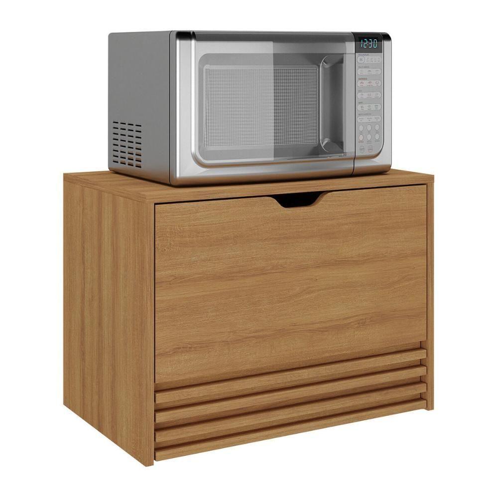 Balcão Suspenso Para Forno/micro-ondas 1 Porta E 1 Gaveta Multimóveis CR20345 Amêndoa - 1