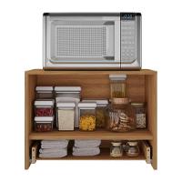 Balcão Suspenso Para Forno/micro-ondas 1 Porta E 1 Gaveta Multimóveis CR20345 Amêndoa - 3
