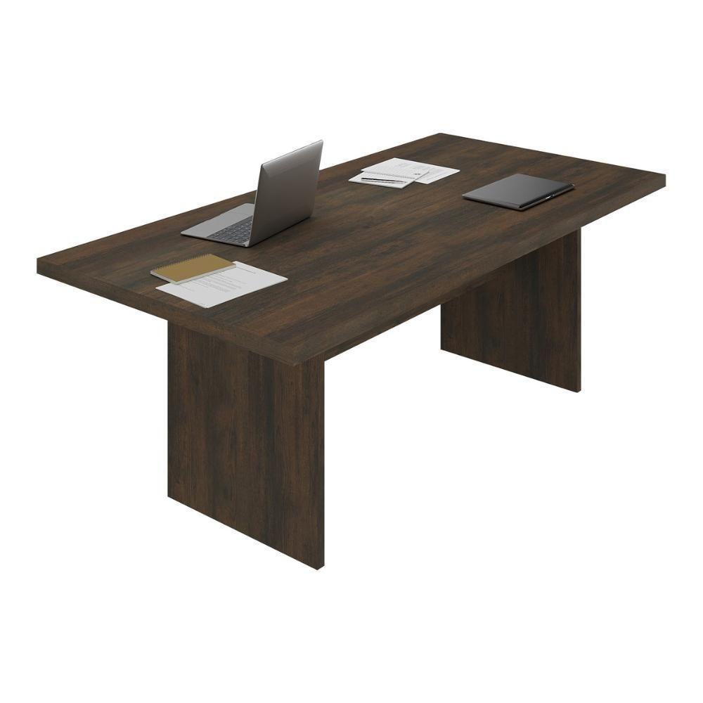 Mesa De Escritório 200cm Para Reunião Com Tampo 30mm Multimóveis CR25281 Rústico - 1