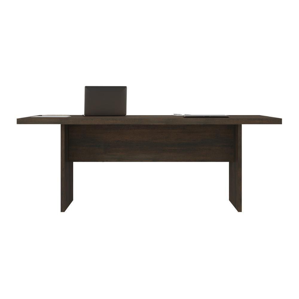 Mesa De Escritório 200cm Para Reunião Com Tampo 30mm Multimóveis CR25281 Rústico - 4