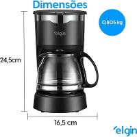 Cafeteira Elétrica Gournet 15 Xícaras 127V 675W Preta Elgin - 3