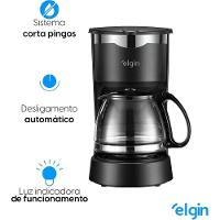 Cafeteira Elétrica Gournet 15 Xícaras 127V 675W Preta Elgin