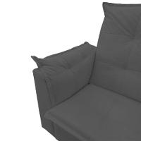 Poltrona De Amamentação Com Puff Isabella Luxo Bellamado Cinza - 3