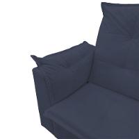 Poltrona De Amamentação Com Puff Isabella Luxo Bellamado Azul Marinho - 3