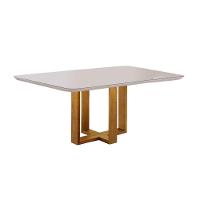 Conjunto Sala De Jantar Mesa Lisy Com 6 Cadeira Safira Mel Off White Cinza Profundo - 7