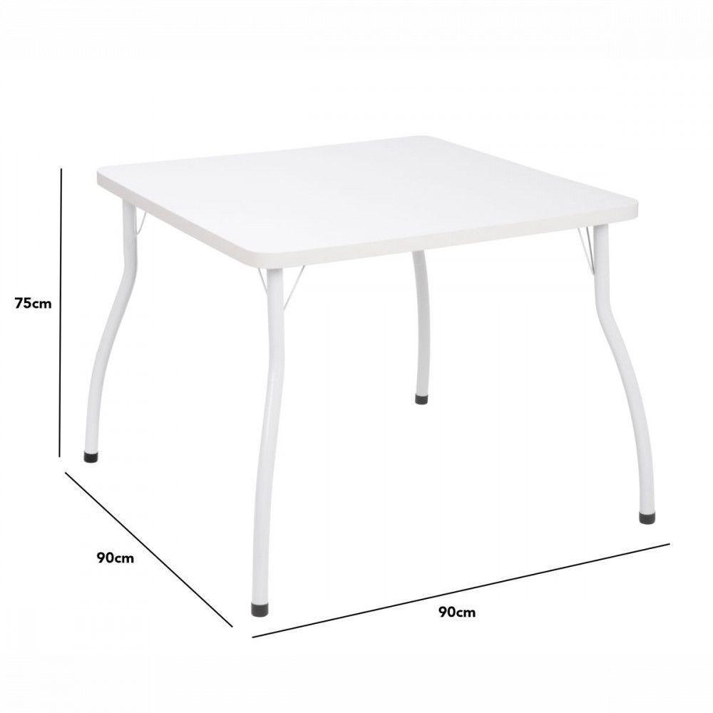 Mesa De Jantar Tampo 0,90 X 0,90 Branco Fil Móveis Branco - 2
