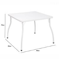 Mesa De Jantar Tampo 0,90 X 0,90 Branco Fil Móveis Branco - 2