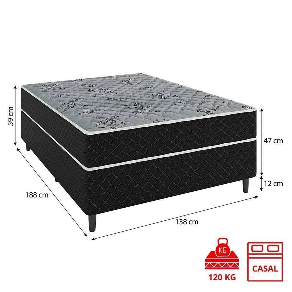 Cama Box Casal Molas Ensacadas Sibéria Umaflex 188cm X 138cm - 2