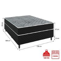 Cama Box Casal Molas Ensacadas Sibéria Umaflex 188cm X 138cm - 2