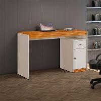 Mesa De Estudo 1 Porta E 1 Gaveta Madrid 1200 Mavaular Off White Com Naturalle
