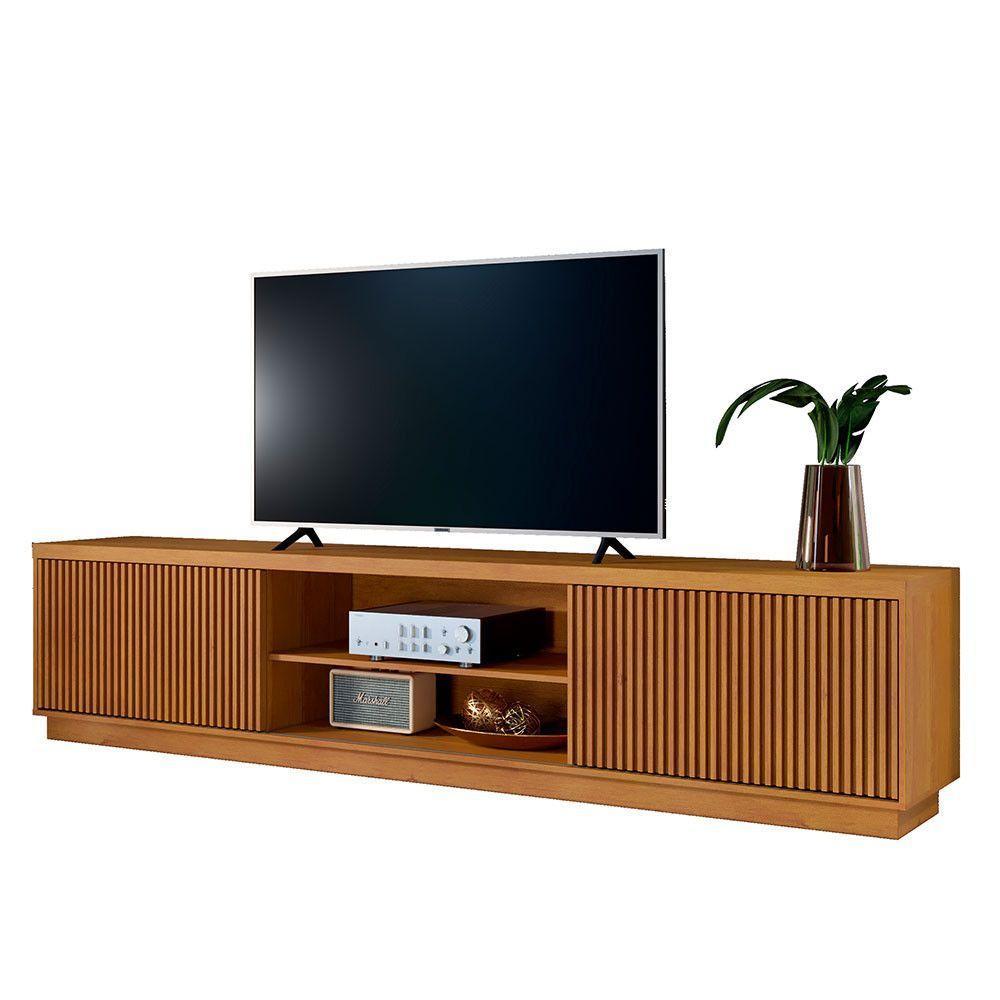 Rack Logan 1.80 Cm Com 2 Portas Ripadas Mavaular Naturale - 2