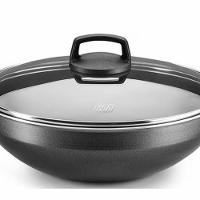 Panela Wok Mta Supra N28 Antiaderente 4,3 Litros Com Tampa De Vidro Grafite - 2